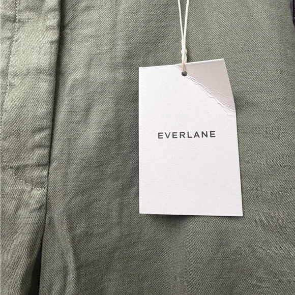 Everlane Wide-Leg Linen-Blend Pants in Lichen Green NWT Size 2 - Picture 6 of 6